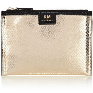 Karen Millen Metallic Flat Zip Clutch